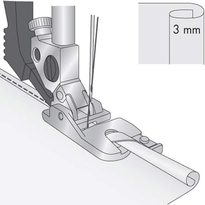 LepoHome Narrow Rolled Hem Presser Foot Set - Includes 3mm, 4mm and 6mm for Most Brother, Singer, Janome, Juki, Babylock, Elna, Kenmore, White, Necchi, and More Low Shank Sewing Machines - Image 2